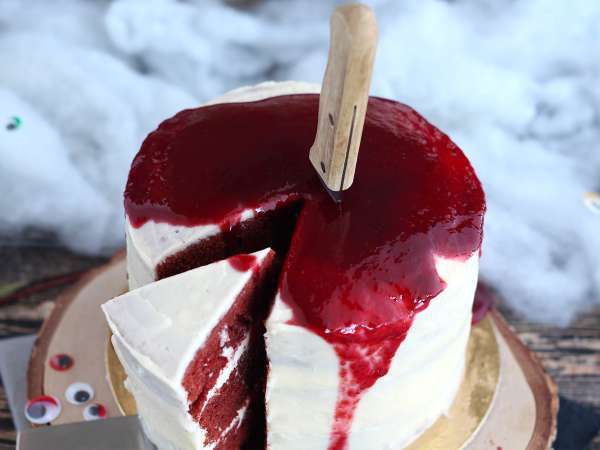 Halloweenský dort Red Velvet! - Příprava krok 14