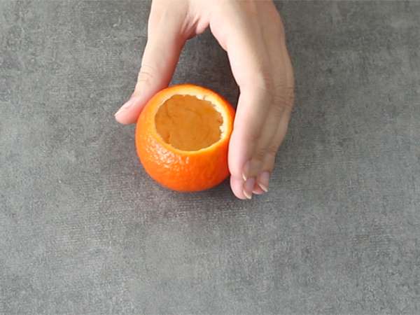 Halloweenské klementinky s čokoládovou pěnou - Příprava krok 1