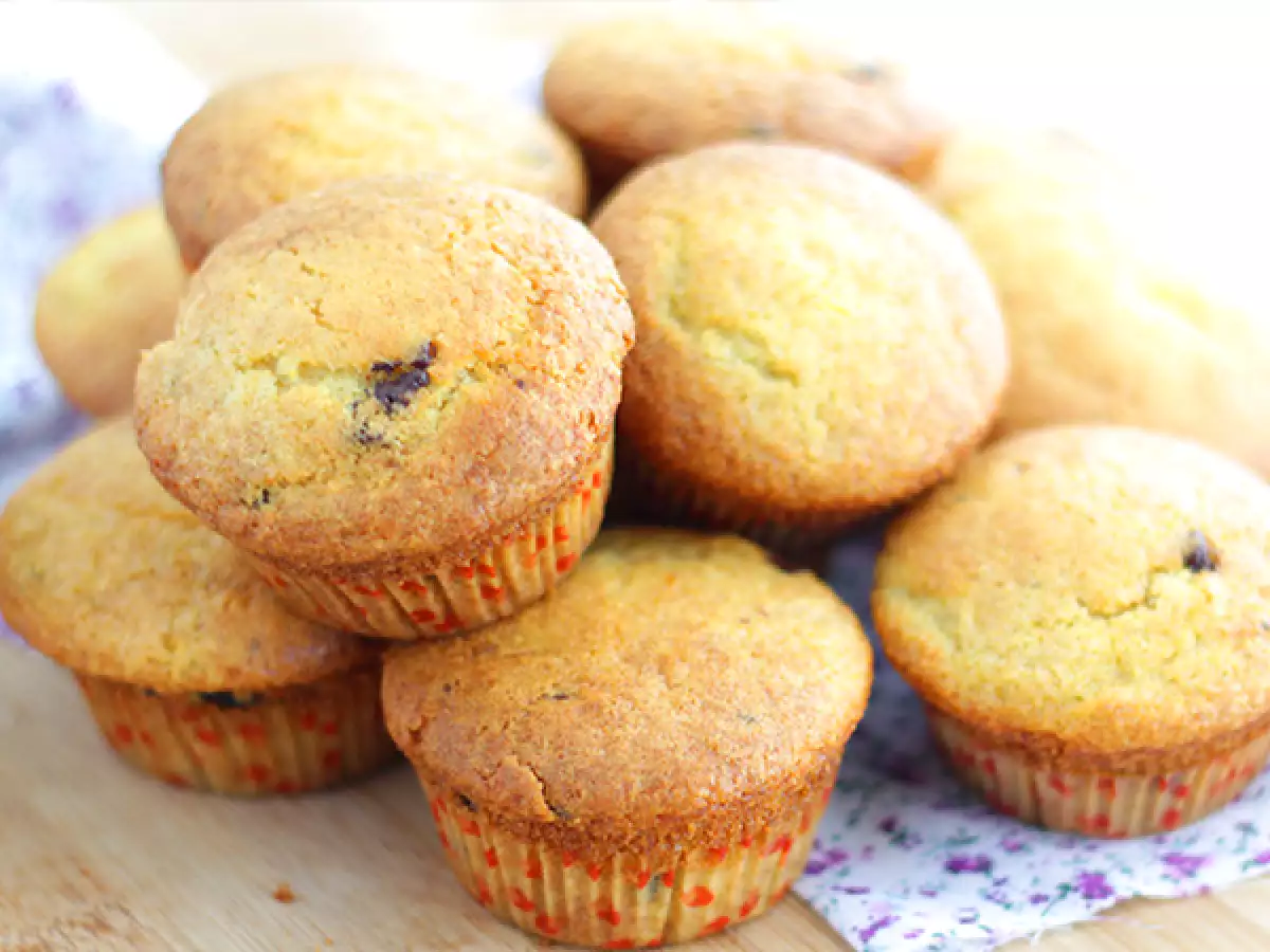 Americké čokoládové muffiny s kousky čokolády