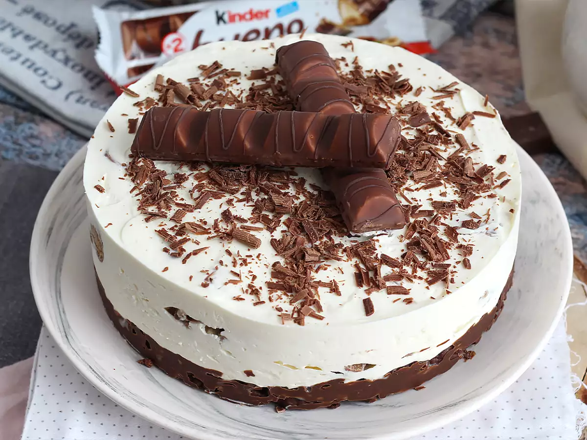 Báječný nepečený cheesecake Kinder Bueno - foto 4