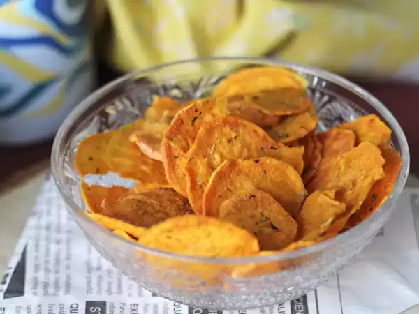 Recept Batátové chipsy v mikrovlnné troubě