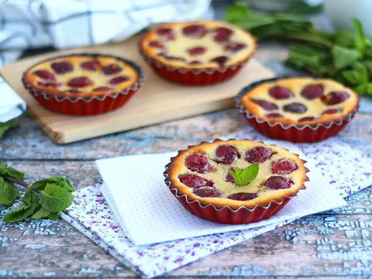 Bezlepkové mini clafoutis s třešněmi - foto 2