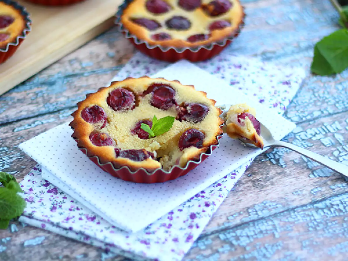 Bezlepkové mini clafoutis s třešněmi - foto 3