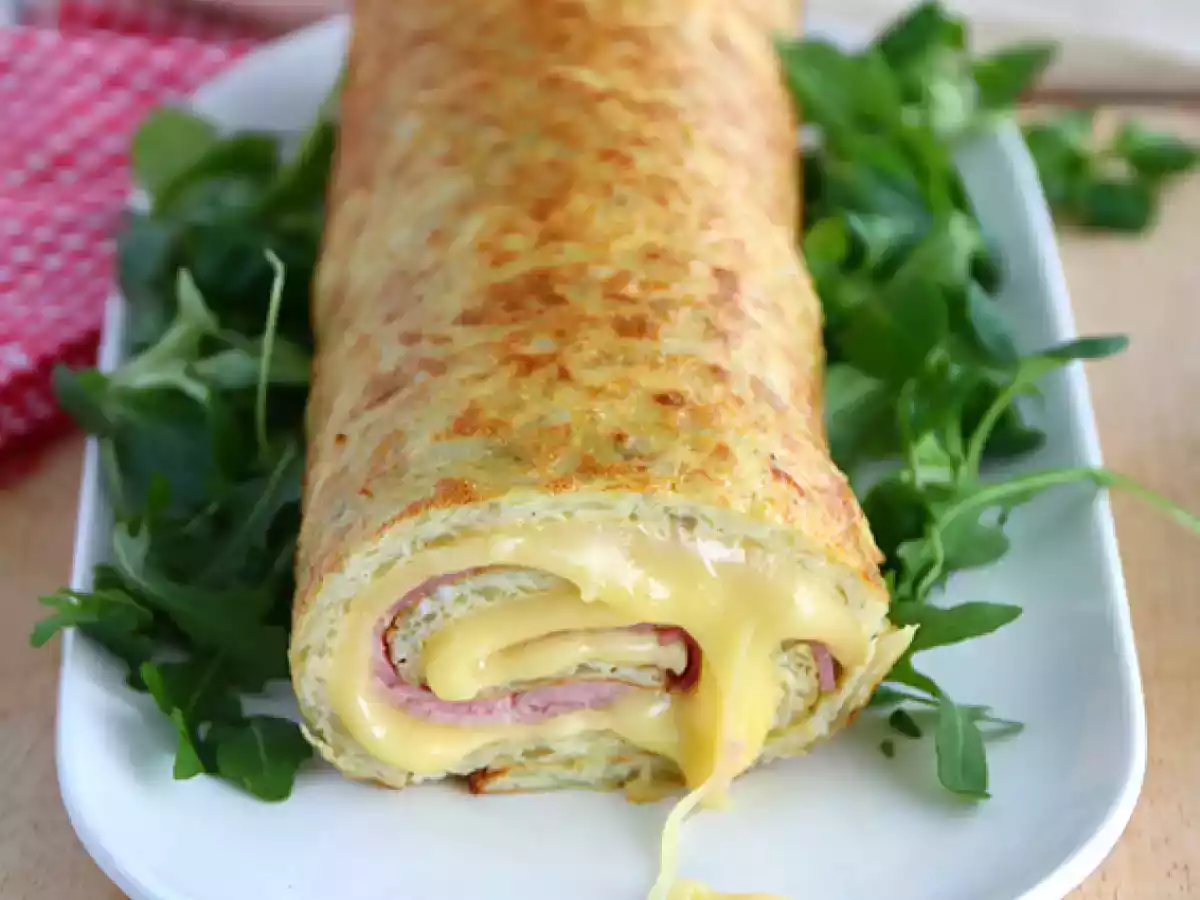Bramborová rolka se sýrem Savoy Raclette a šunkou
