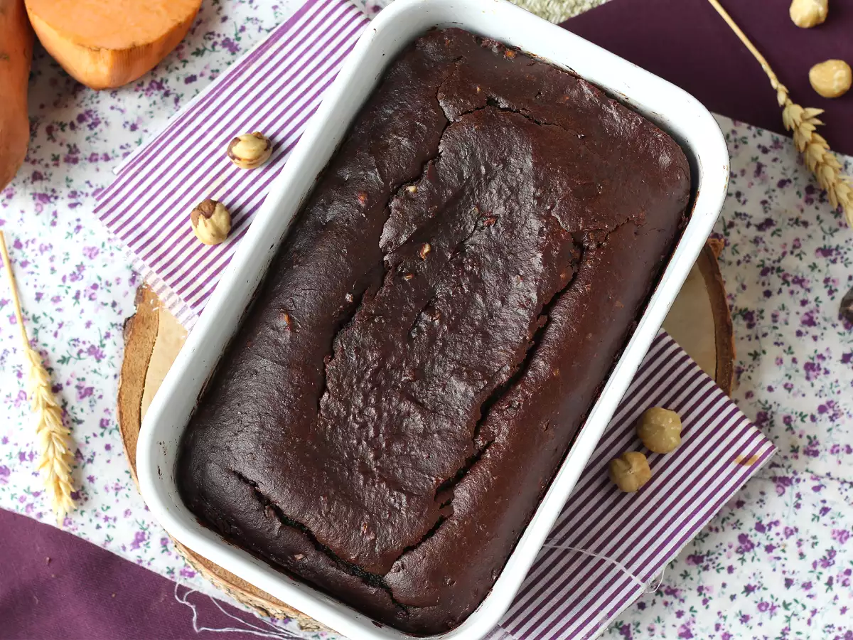 Brownie ze sladkých brambor bez másla a oleje - foto 5
