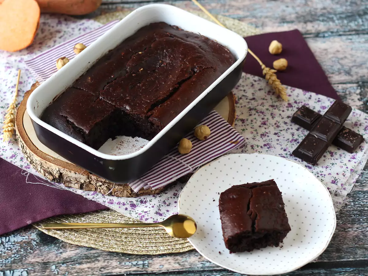 Brownie ze sladkých brambor bez másla a oleje - foto 6