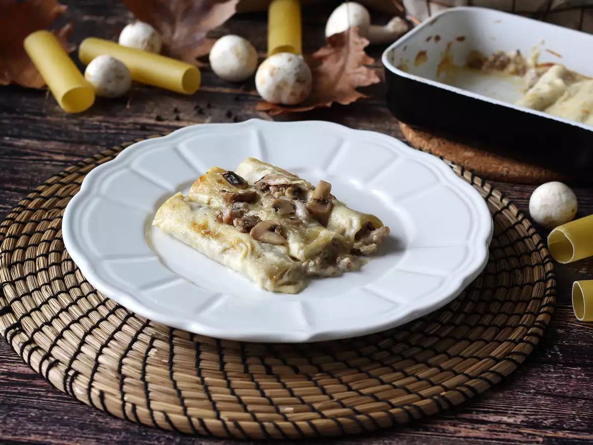 Cannelloni s houbami a klobásou: vydatný a chutný hlavní chod - foto 2