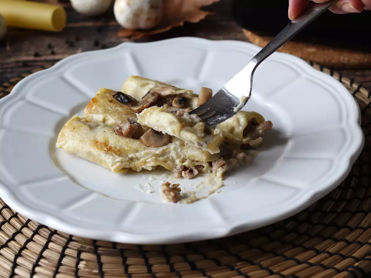 Cannelloni s houbami a klobásou: vydatný a chutný hlavní chod - foto 7