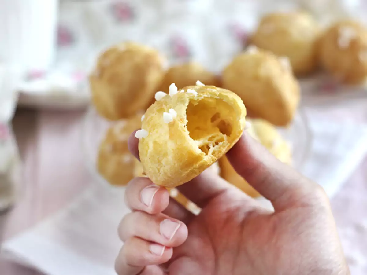 Chouquettes – francouzské odpalované pečivo s perlovým cukrem - foto 2