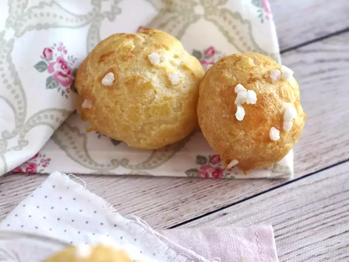 Chouquettes – francouzské odpalované pečivo s perlovým cukrem - foto 3