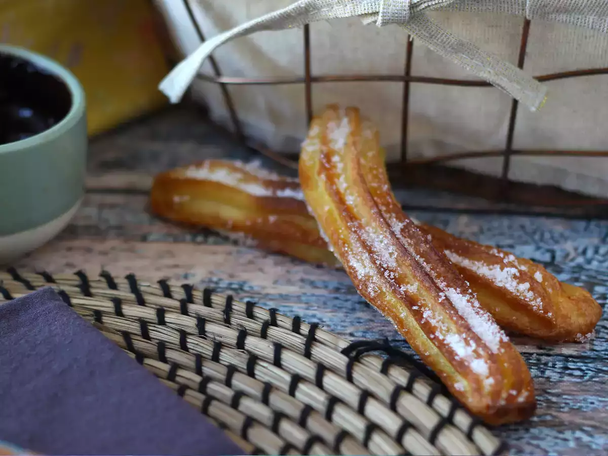 Churros připravené v horkovzdušné fritéze
