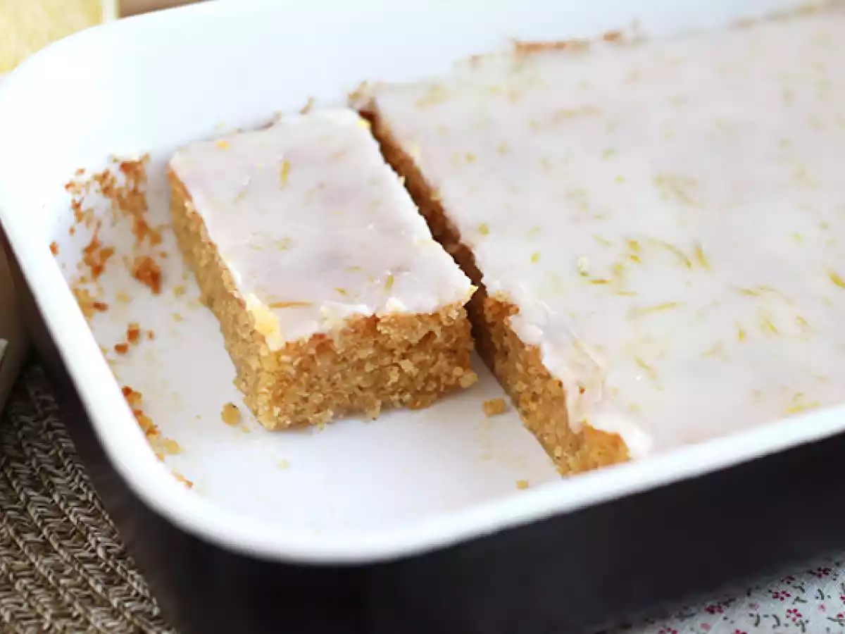 Citronové a ovesné brownies s citronovou polevou - foto 4