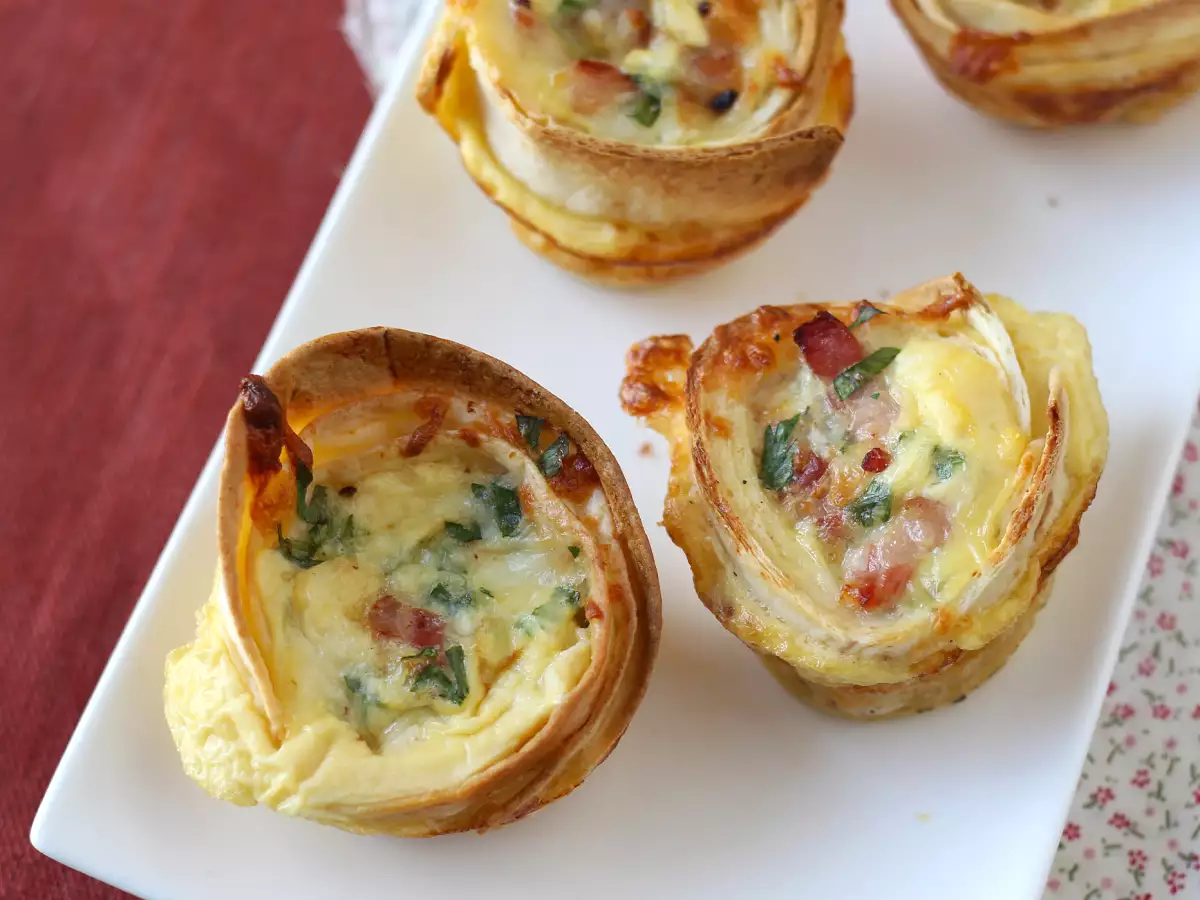 Co připravit z tortill? Snadné a úsporné mini quiche! - foto 3