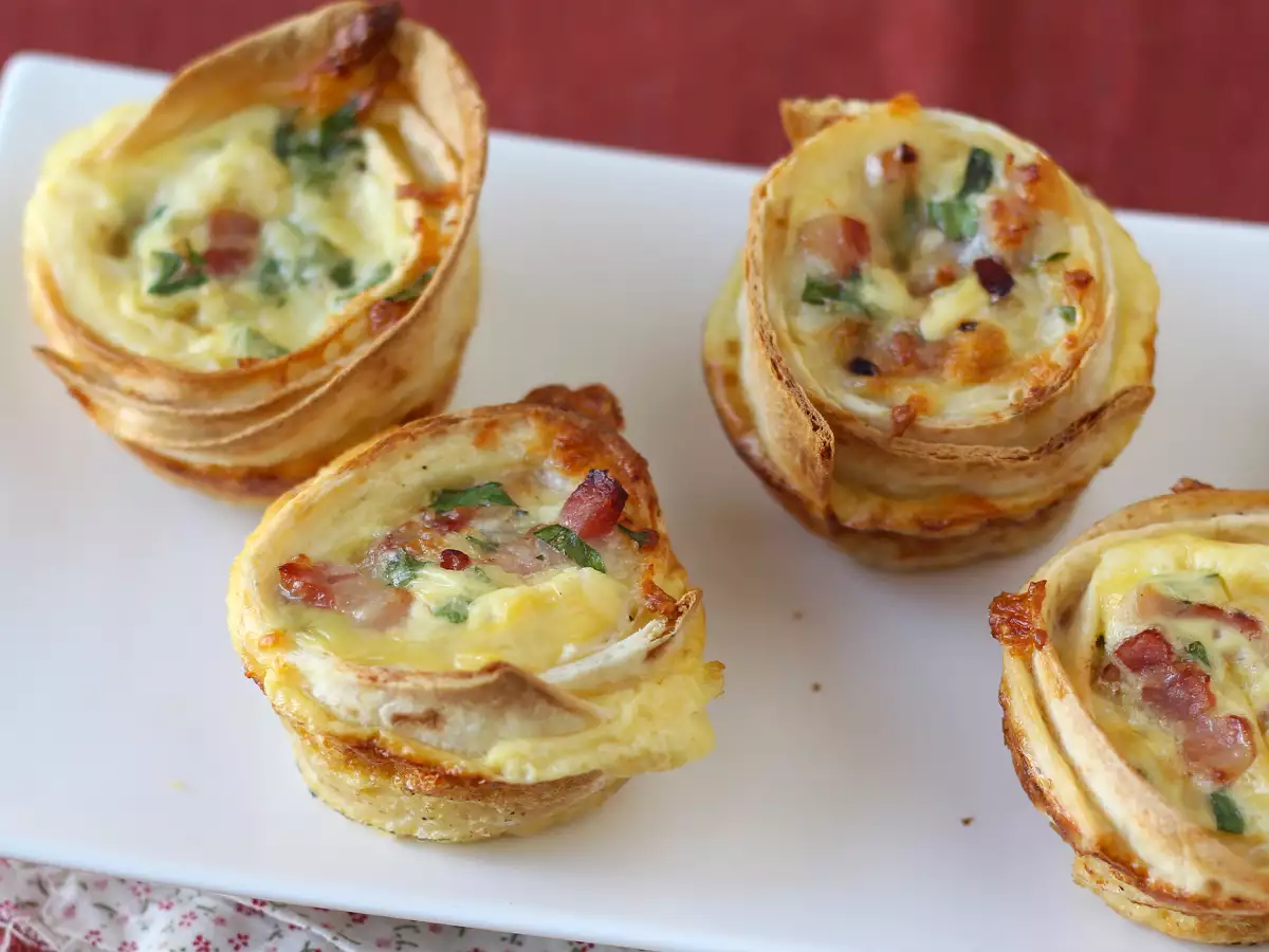Co připravit z tortill? Snadné a úsporné mini quiche! - foto 6