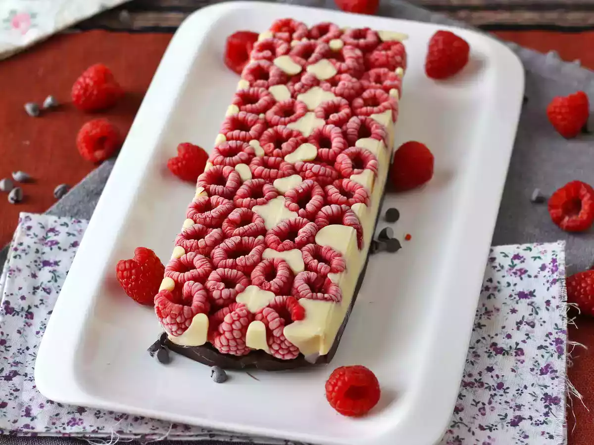Čokoládová tyčinka ve stylu Franui s malinami, bílou a hořkou čokoládou! - foto 4