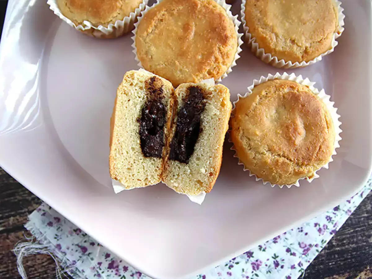 Čokoládové muffiny s čokoládovým srdcem – veganské a bezlepkové - foto 2