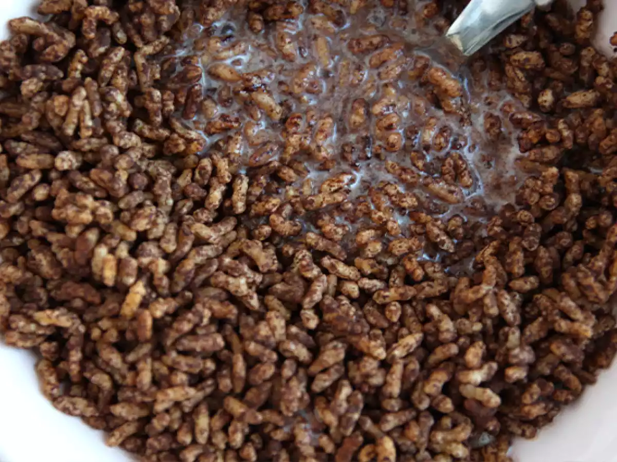 Čokoládové pufované rýžové cereálie. Coco pops - foto 4