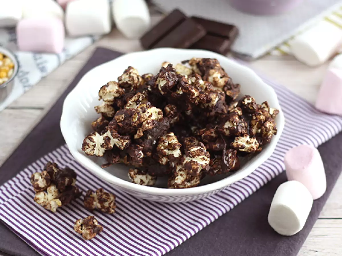 Čokoládový popcorn s marshmallow - foto 2