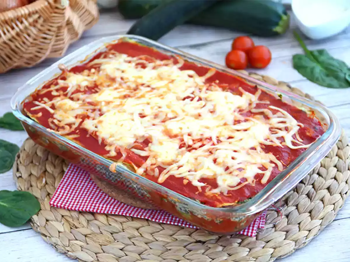Cuketové lasagne se špenátem