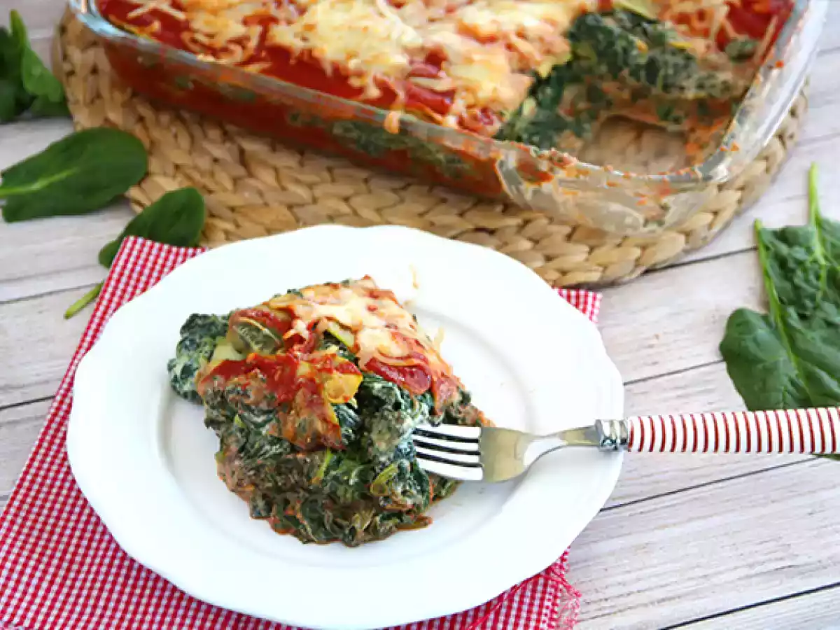 Cuketové lasagne se špenátem - foto 2