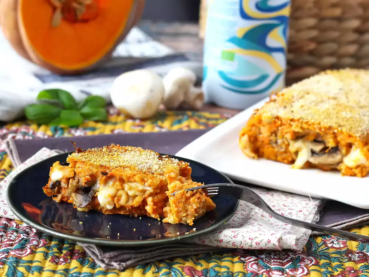 Dýňová sekaná s houbami a sýrem scamorza: chutný a snadný zapečený recept - foto 5
