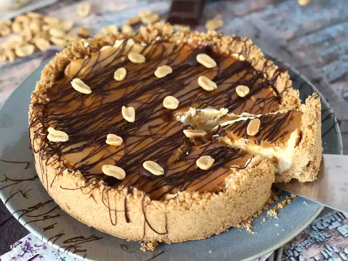 Extra gurmánský tvarohový koláč ve stylu Snickers - foto 3