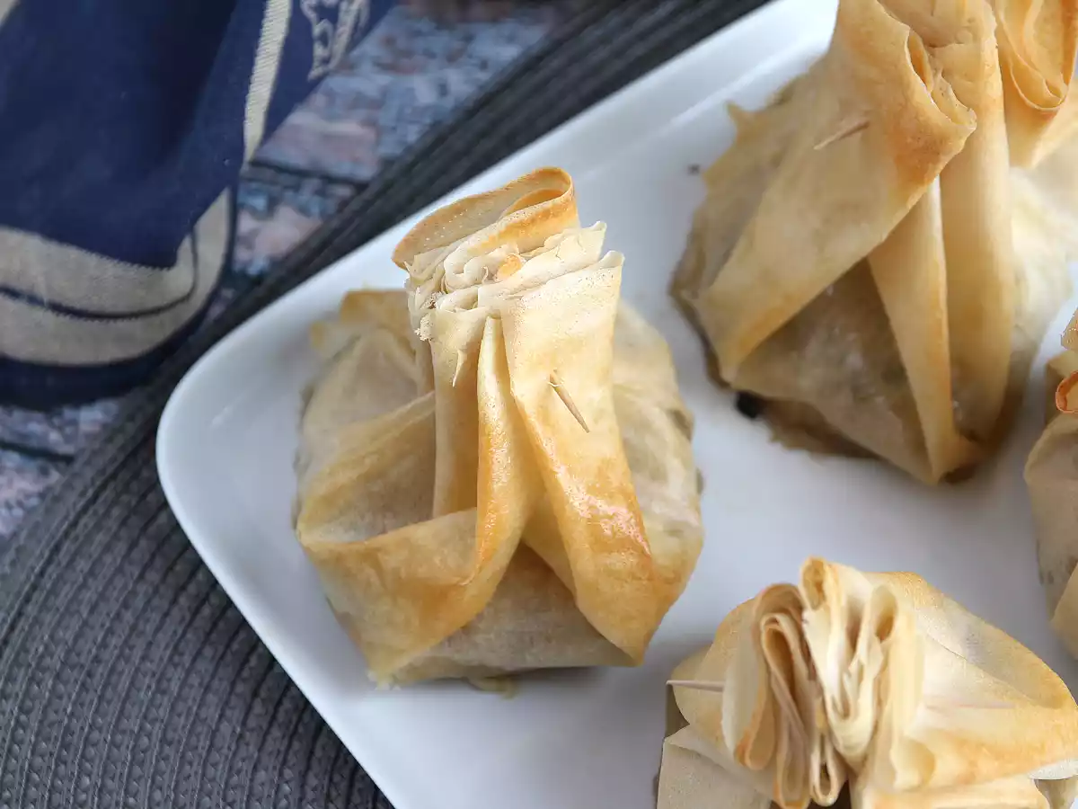 Extra křupavé aumônières s houbami, sýrem Brie a hruškami - foto 3