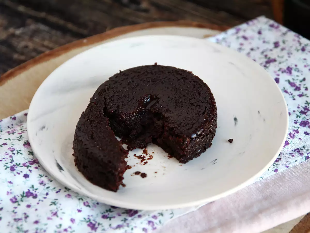 Extra lahodný čokoládový fondant bez přidaného cukru
