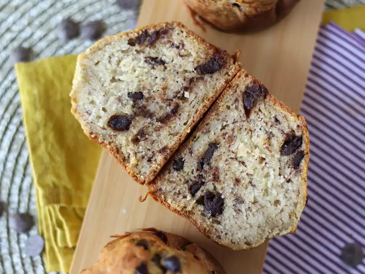 Extra vláčné banánové muffiny s čokoládovými kousky - foto 8