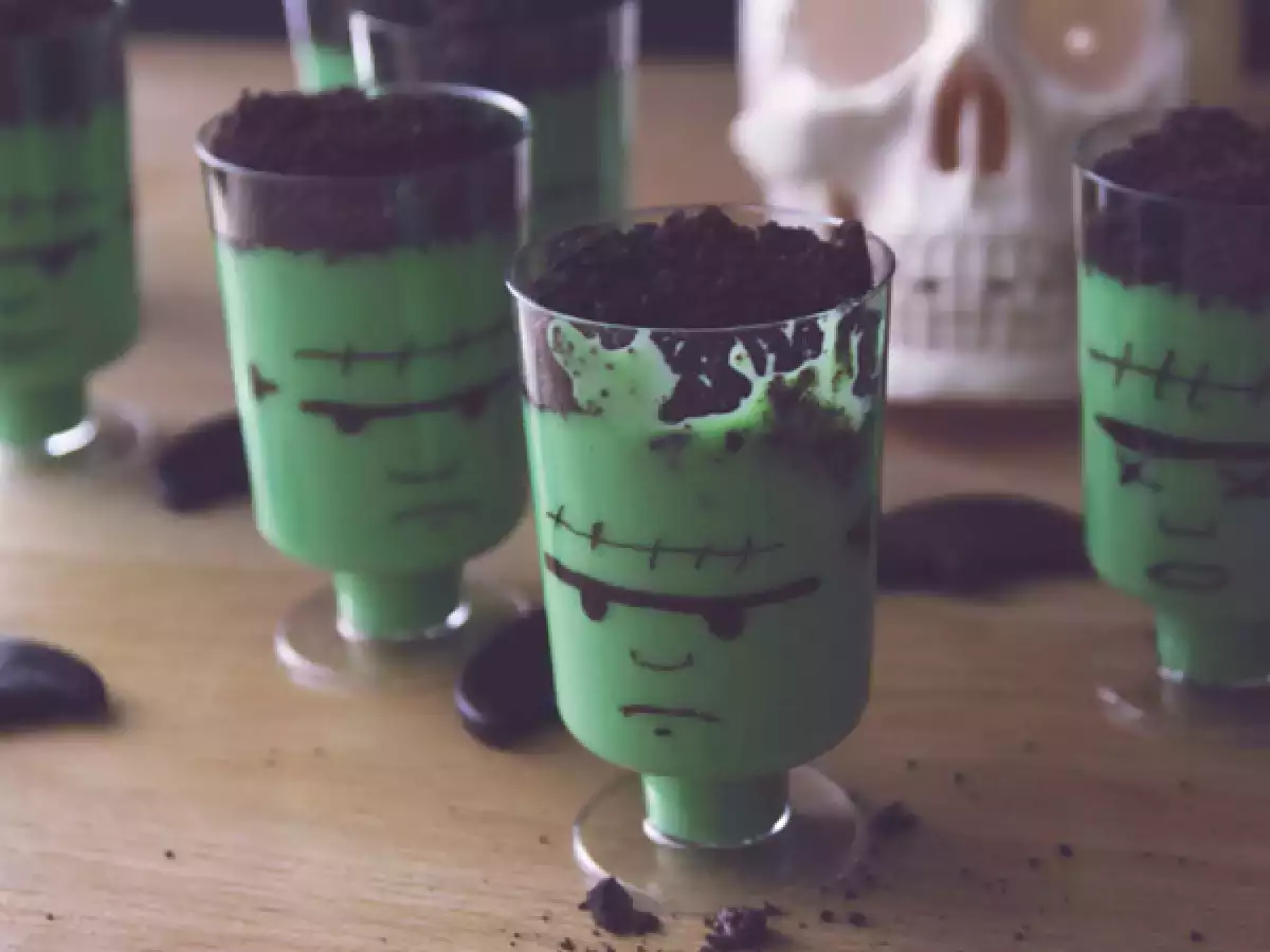 Frankensteinovy krémové dezerty na Halloween - foto 3