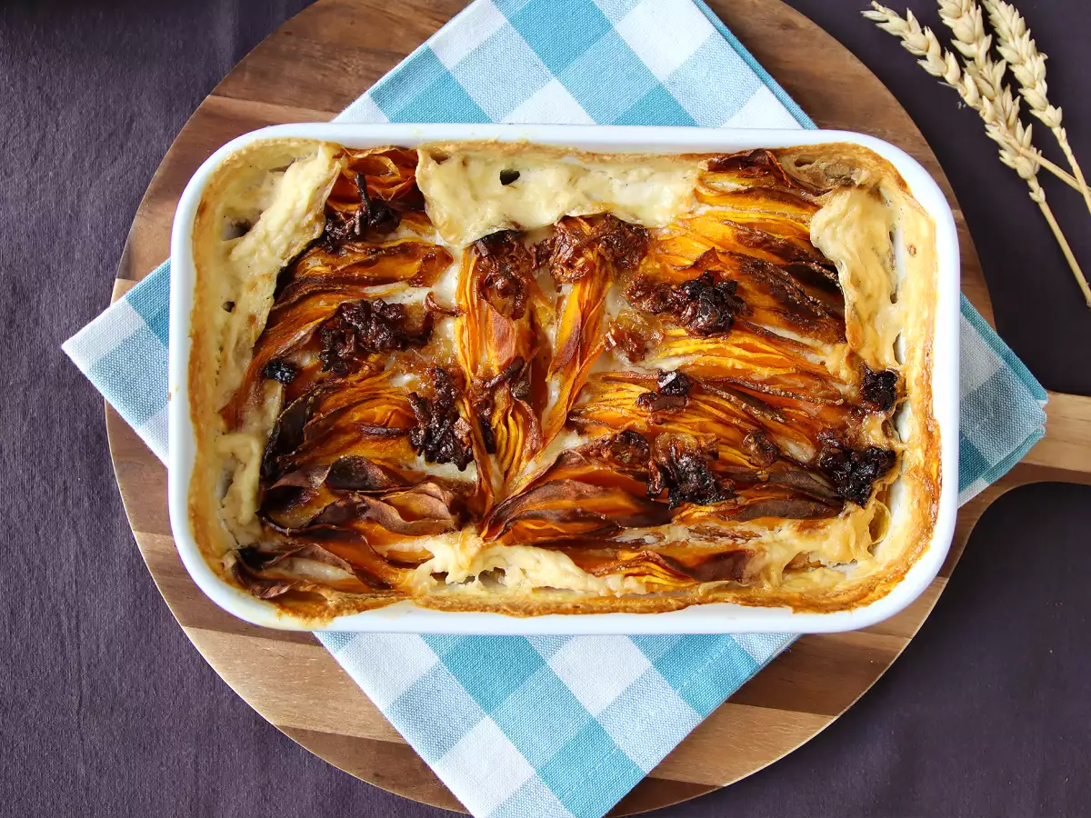 Gratin z butternutové dýně v horkovzdušné fritéze, po vzoru gratin dauphinois - foto 4