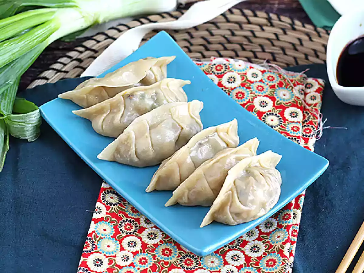 Gyozas s kuřecím masem, mrkví a houbami - foto 2