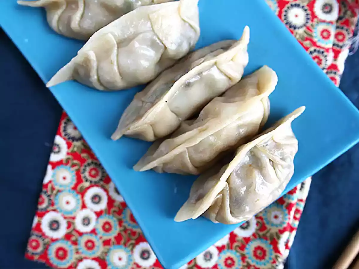 Gyozas s kuřecím masem, mrkví a houbami - foto 4
