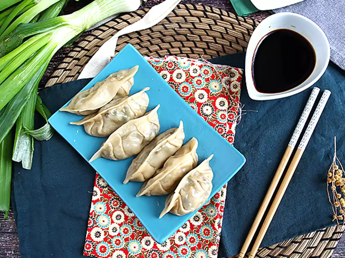Gyozas s kuřecím masem, mrkví a houbami - foto 6