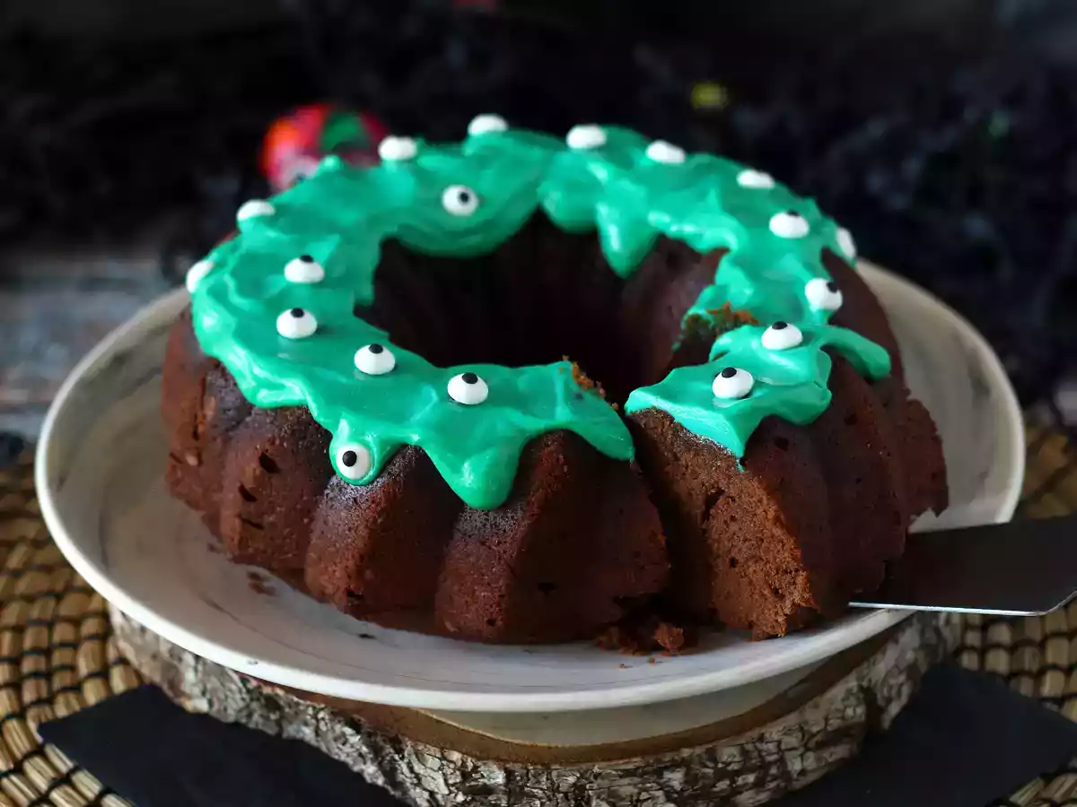 Halloween Bundt cake, lahodný čokoládový dort