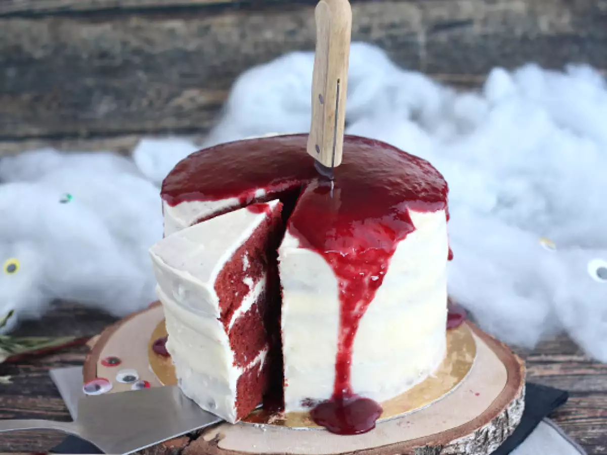 Halloweenský dort Red Velvet!