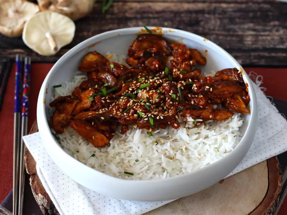 Houby shiitake na korejský způsob s pastou gochujang - foto 2