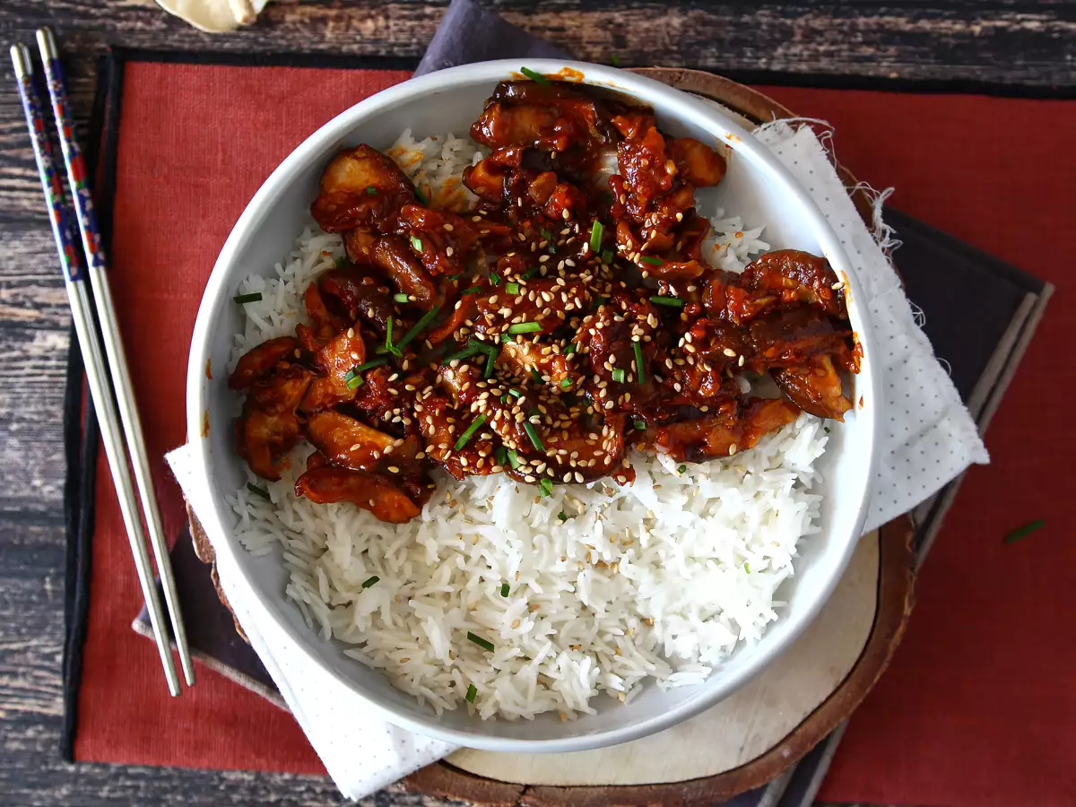 Houby shiitake na korejský způsob s pastou gochujang - foto 4