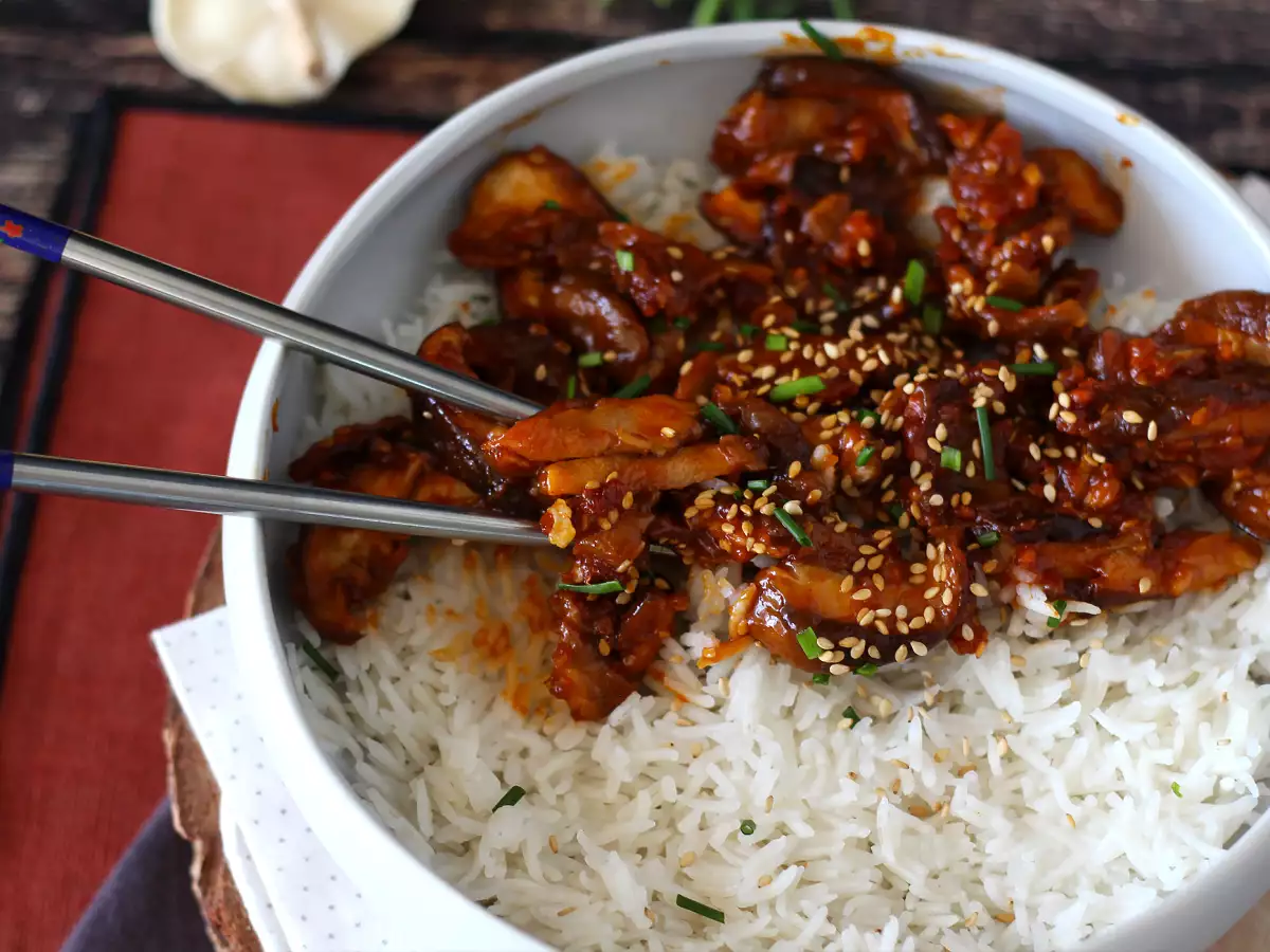 Houby shiitake na korejský způsob s pastou gochujang - foto 5