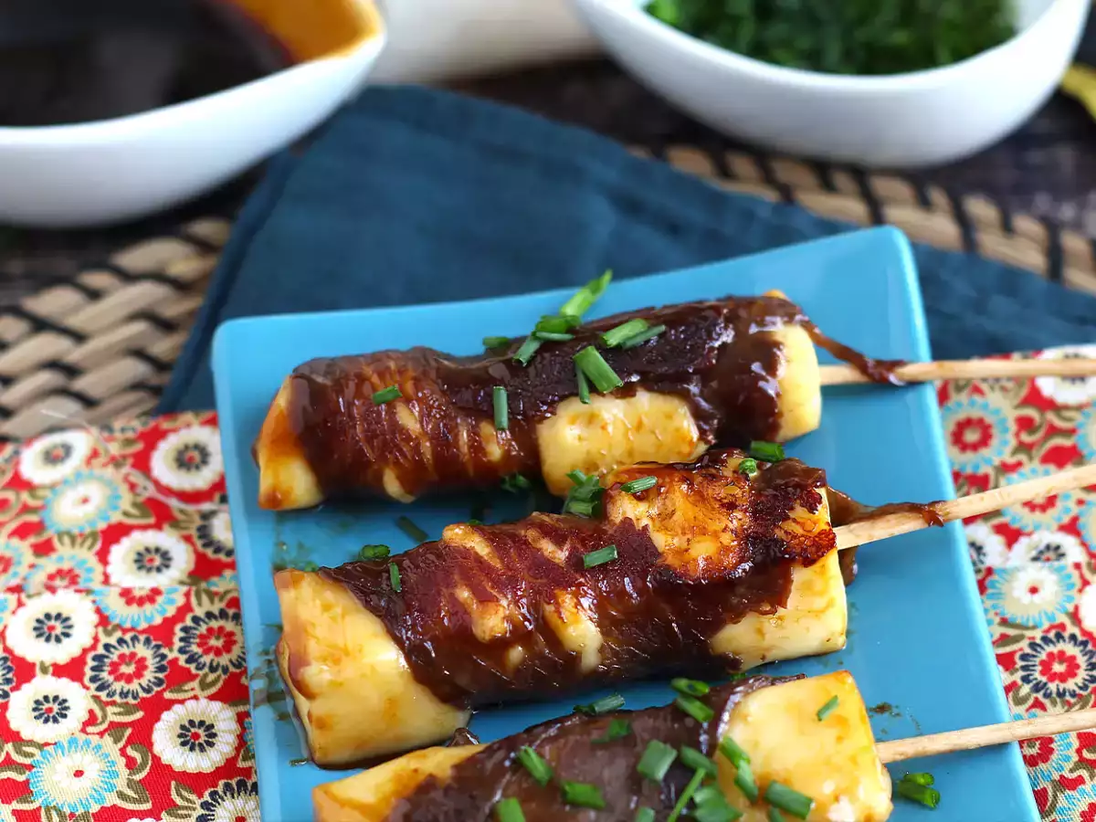 Hovězí špízy yakitori se sýrem - foto 3