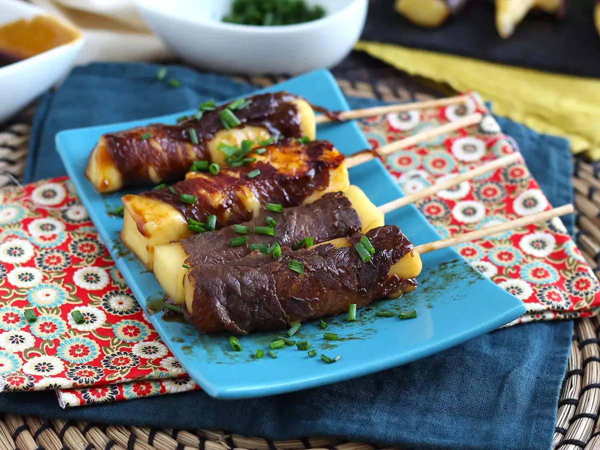 Hovězí špízy yakitori se sýrem - foto 4