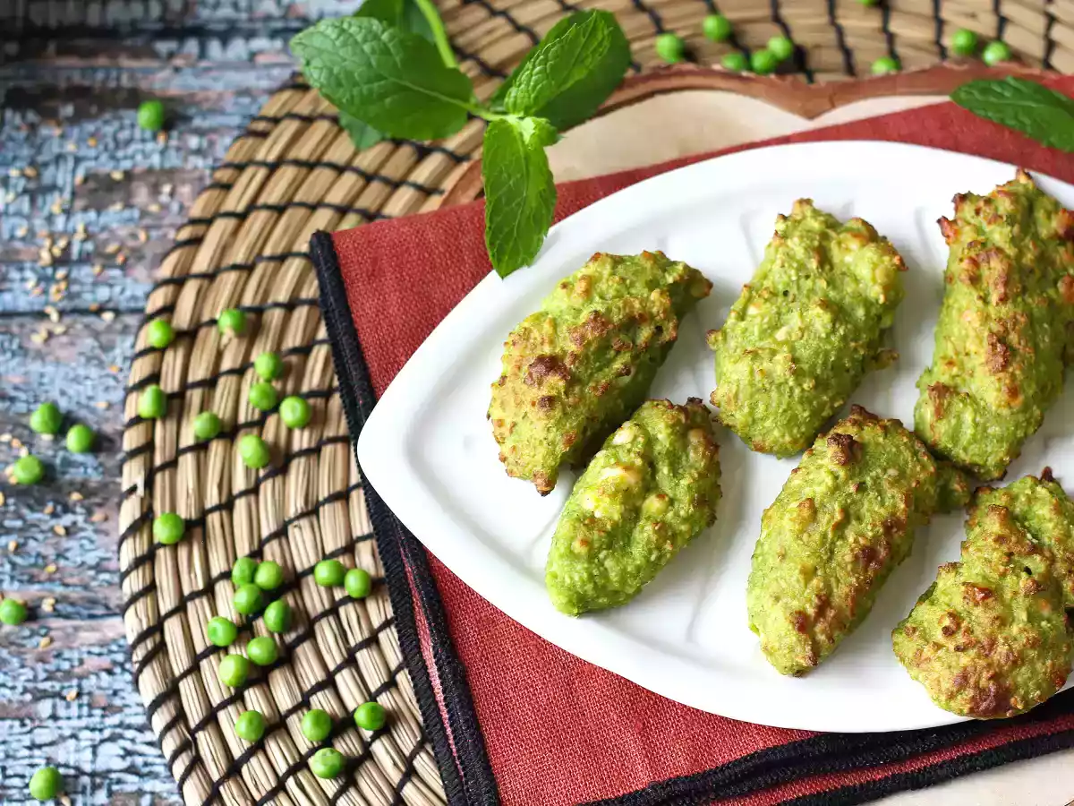 Hráškové a feta karbanátky ve fritéze: chutné a velmi rychlé na přípravu! - foto 5