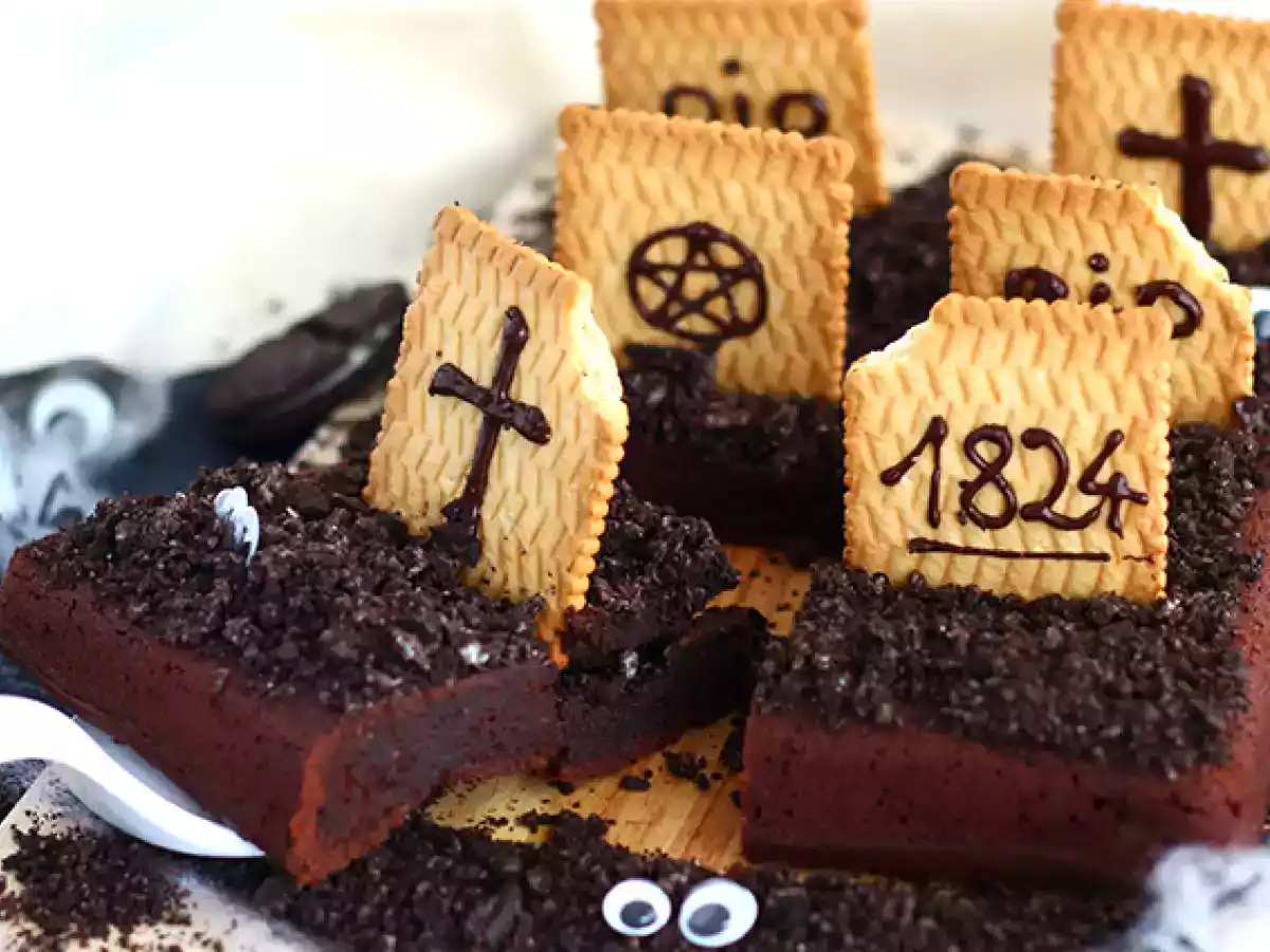 Hřbitovní brownie na Halloween - foto 4
