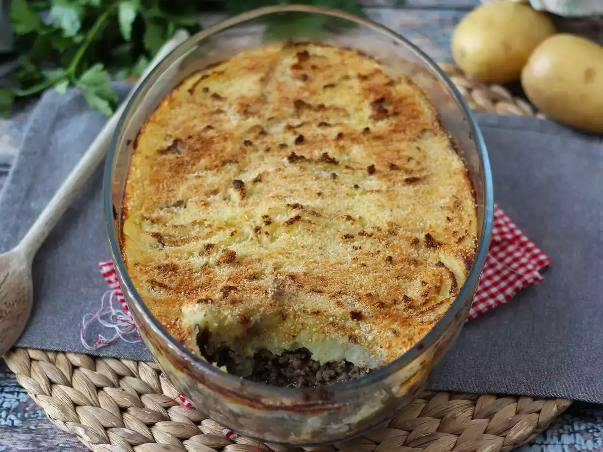 Jednoduchý a zaručený hachis parmentier: zapečené mleté maso s bramborovou kaší - foto 2