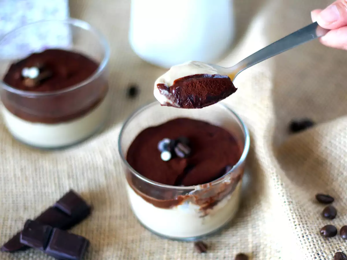 Kávové pudinky s ganache a kakaem - foto 2