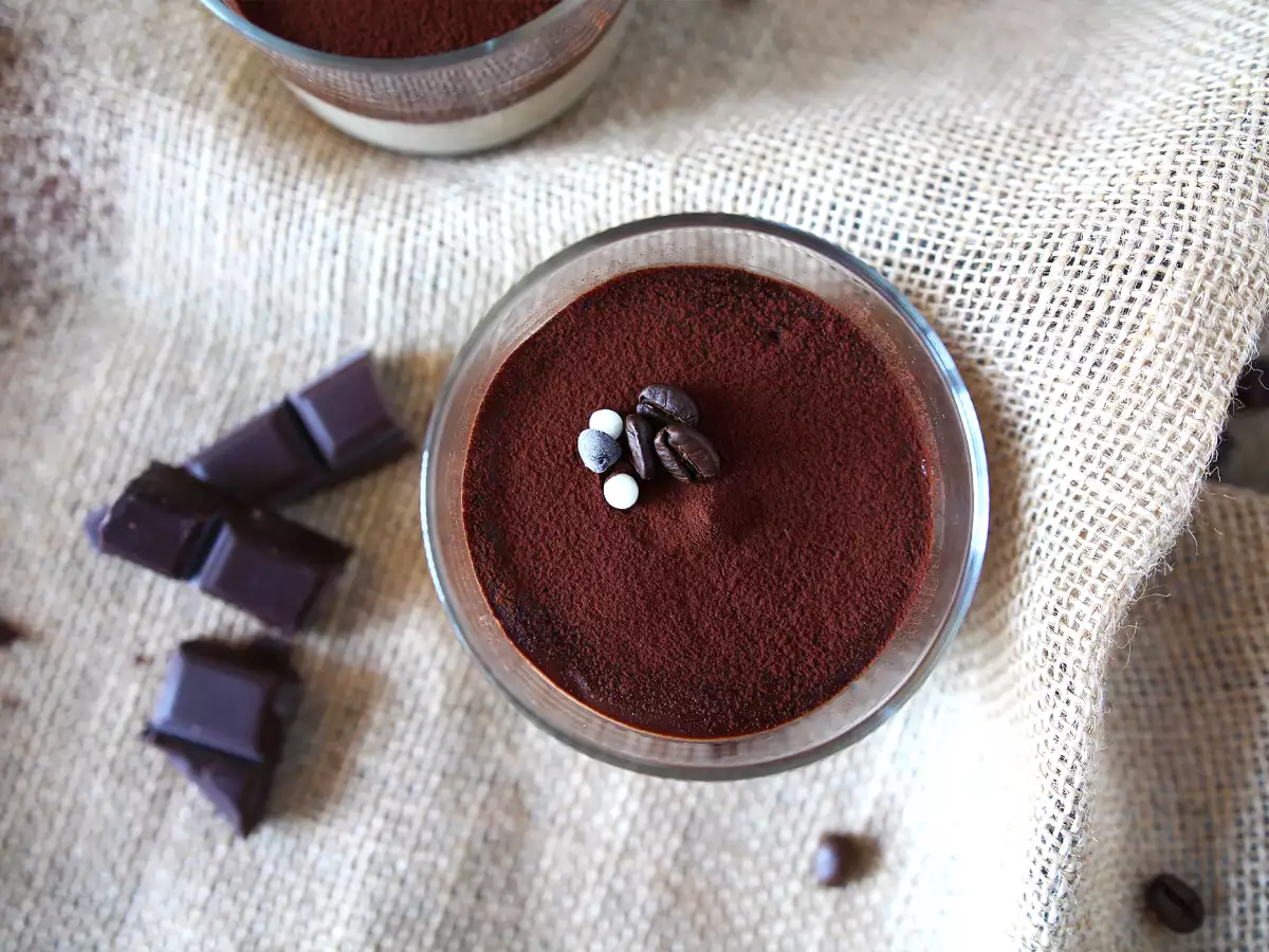 Kávové pudinky s ganache a kakaem - foto 4