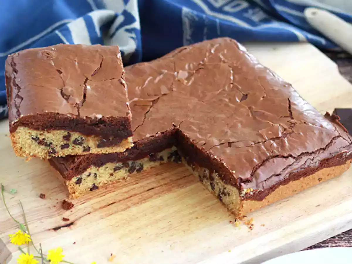 Koláč s cookies a brownies ideální na svačinu! - foto 2