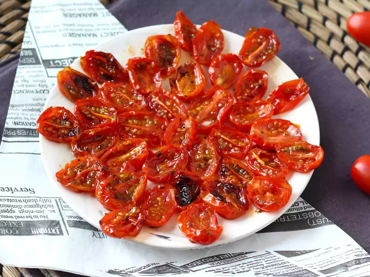 Konfitovaná cherry rajčátka v horkovzdušné fritéze - foto 3