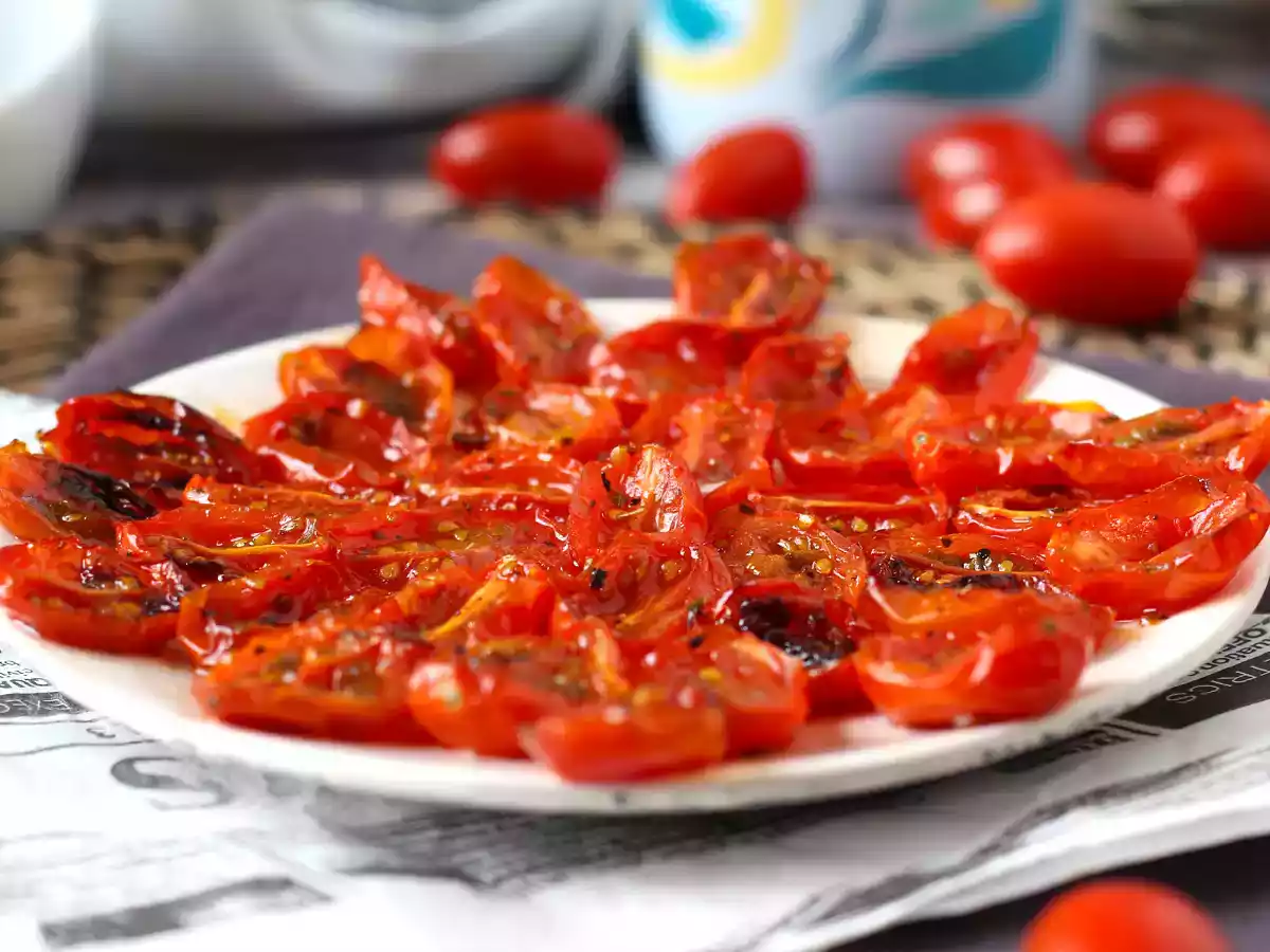 Konfitovaná rajčata ve fritéze