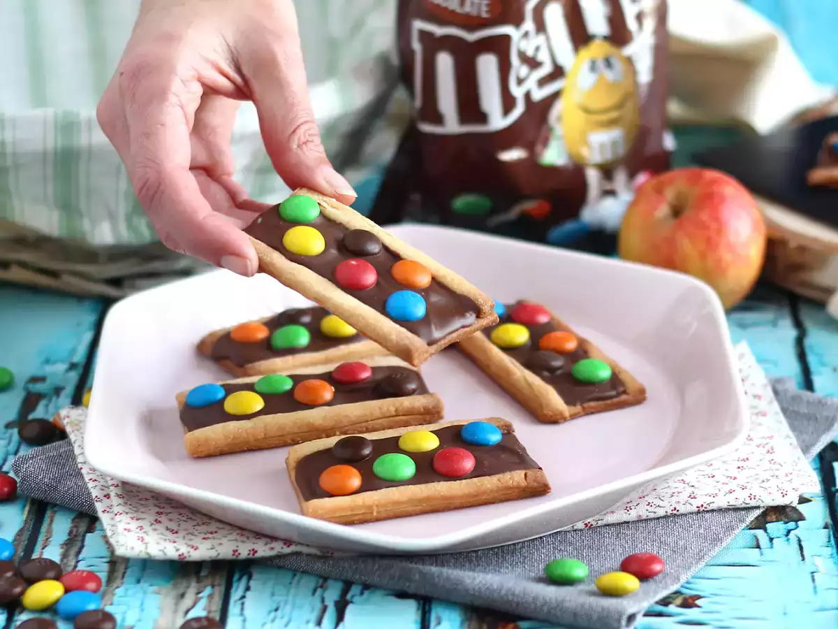 Křehké sušenky s m&m's